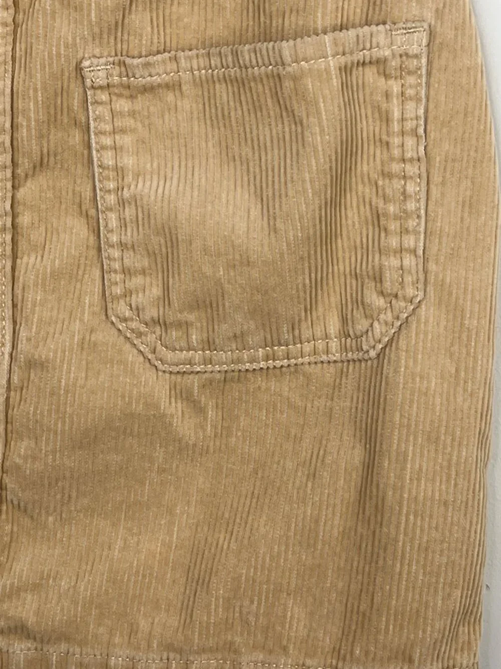 Hollister Corduroy Mini Skirt Womens 0 Tan High Rise Zip Front Pockets